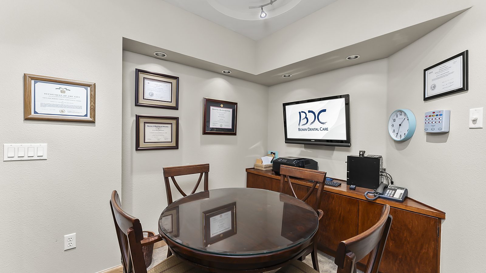 Private consultation room at Bonin Dental Care