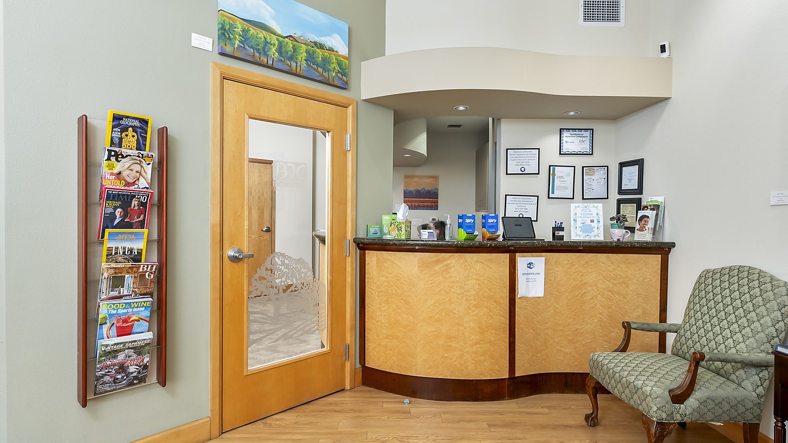 Welcoming reception area at Bonin Dental Care