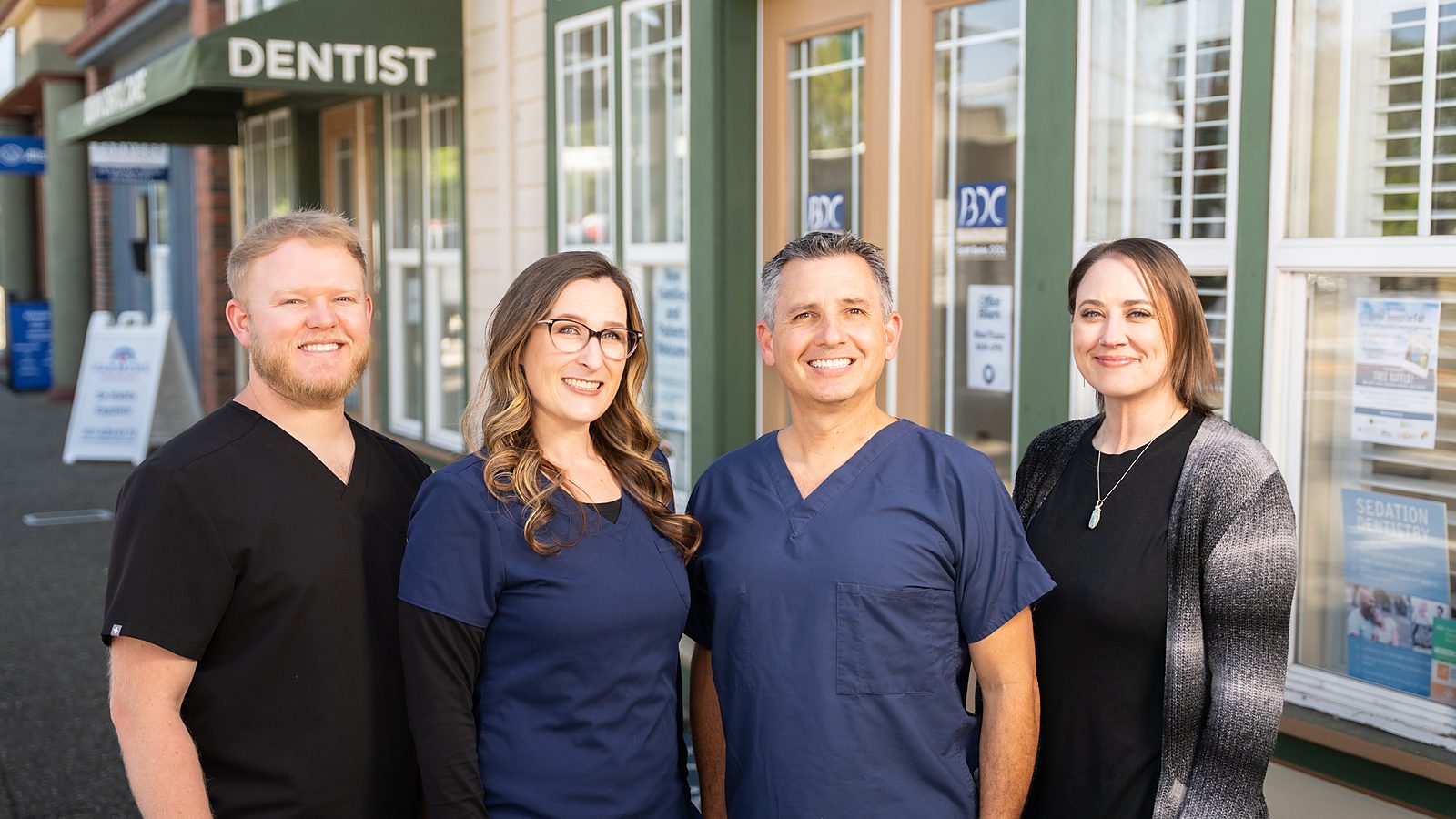 Dr. Scott Bonin and his team outside Bonin Dental Care