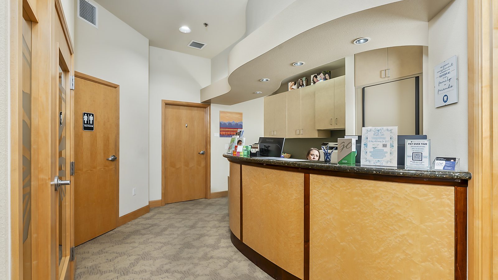 Front desk at Bonin Dental Care in Windsor